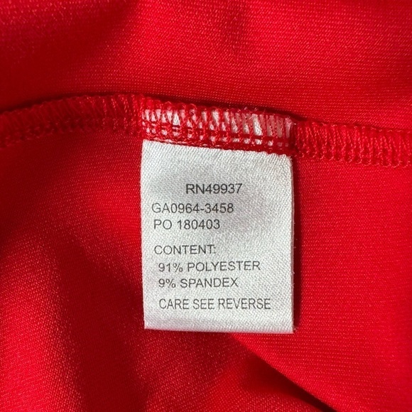 Tail Bright Cherry Red Women’s Short Sleeve Collarless Golf Polo - Picture 5 of 7
